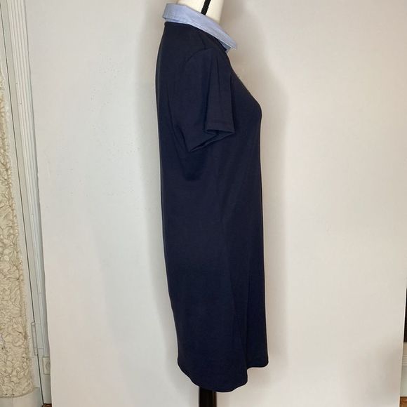 Tommy Hilfiger Dress Polo Style Navy Blue & White Preppy Casual Dress - Picture 2 of 13